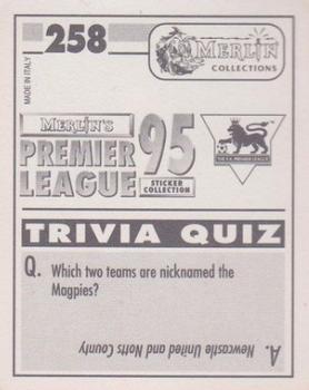 1994-95 Merlin's Premier League 95 #258 Steve McManaman Back