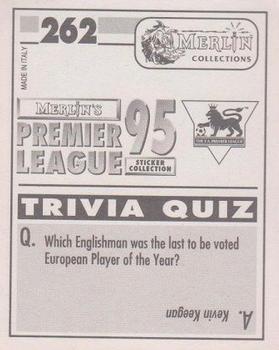 1994-95 Merlin's Premier League 95 #262 Nigel Clough Back
