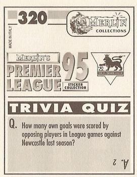 1994-95 Merlin's Premier League 95 #320 Steve Watson Back