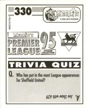 1994-95 Merlin's Premier League 95 #330 Scott Sellars Back