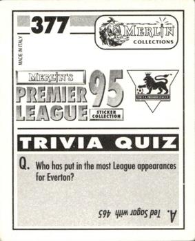 1994-95 Merlin's Premier League 95 #377 Kingsley Black Back
