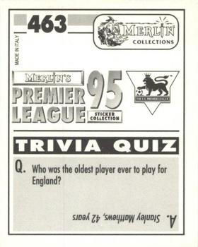 1994-95 Merlin's Premier League 95 #463 Gary Mabbutt Back