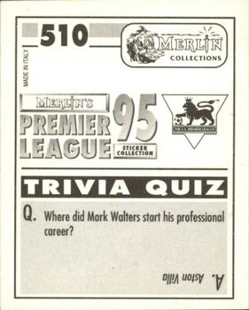 1994-95 Merlin's Premier League 95 #510 Alan Kimble Back