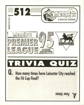 1994-95 Merlin's Premier League 95 #512 Warren Barton Back