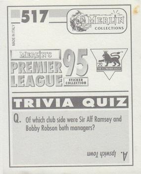 1994-95 Merlin's Premier League 95 #517 Steve Talboys Back