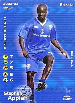 2002 Wizards Football Champions 2002-03 Italy #14 Stephen Appiah Front