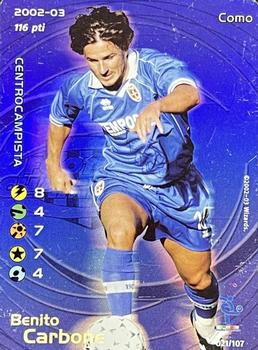 2002 Wizards Football Champions 2002-03 Italy #21 Benito Carbone Front