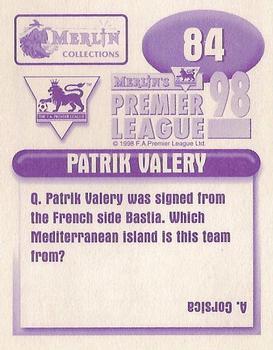 1997-98 Merlin F.A. Premier League 98 #84 Patrick Valery Back