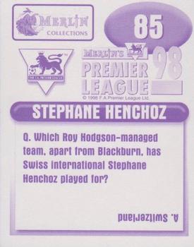 1997-98 Merlin F.A. Premier League 98 #85 Stephane Henchoz Back