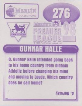 1997-98 Merlin F.A. Premier League 98 #276 Gunnar Halle Back