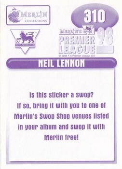 1997-98 Merlin F.A. Premier League 98 #310 Neil Lennon Back