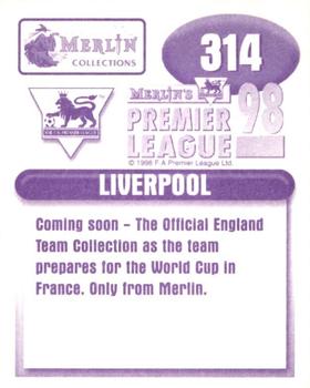 1997-98 Merlin F.A. Premier League 98 #314 Kit Back