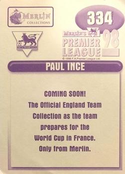 1997-98 Merlin F.A. Premier League 98 #334 Paul Ince Back
