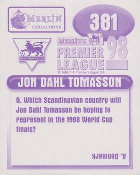 1997-98 Merlin F.A. Premier League 98 #381 Jon Dahl Tomasson Back