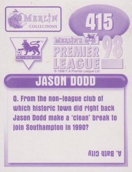 1997-98 Merlin F.A. Premier League 98 #415 Jason Dodd Back
