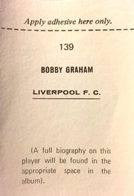 1969-70 FKS Publishers Wonderful World of Soccer Stars #139 Bobby Graham Back