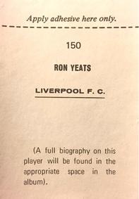 1969-70 FKS Publishers Wonderful World of Soccer Stars #150 Ron Yeats Back