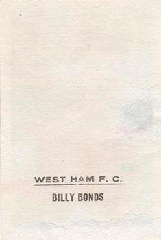 1967-68 FKS Publishers Wonderful World of Soccer Stars #NNO Billy Bonds Back