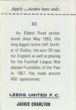 1968-69 FKS Publishers Wonderful World of Soccer Stars #93 Jack Charlton Back