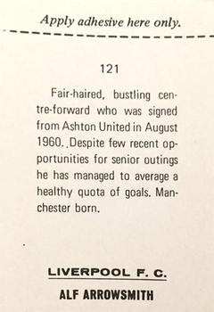 1968-69 FKS Publishers Wonderful World of Soccer Stars #121 Alf Arrowsmith Back