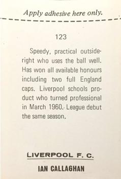 1968-69 FKS Publishers Wonderful World of Soccer Stars #123 Ian Callaghan Back