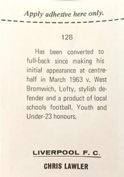 1968-69 FKS Publishers Wonderful World of Soccer Stars #128 Chris Lawler Back