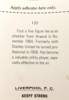 1968-69 FKS Publishers Wonderful World of Soccer Stars #132 Geoff Strong Back