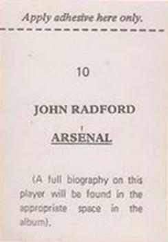 1974-75 FKS Wonderful World of Soccer Stars #10 John Radford Back