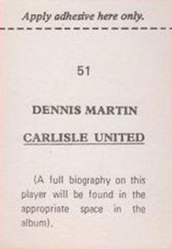1974-75 FKS Wonderful World of Soccer Stars #51 Dennis Martin Back