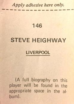 1975-76 FKS Soccer Stars #146 Steve Heighway Back