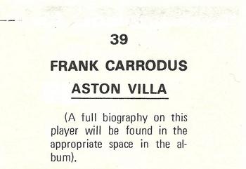 1976-77 FKS Soccer Stars #39 Frank Carrodus Back