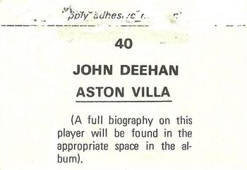 1976-77 FKS Soccer Stars #40 John Deehan Back