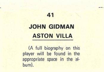 1976-77 FKS Soccer Stars #41 John Gidman Back