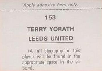 1976-77 FKS Soccer Stars #153 Terry Yorath Back