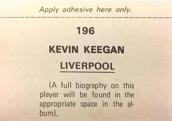 1976-77 FKS Soccer Stars #196 Kevin Keegan Back