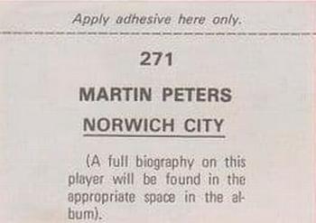 1976-77 FKS Soccer Stars #271 Martin Peters Back