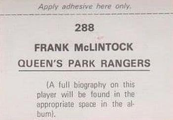1976-77 FKS Soccer Stars #288 Frank McLintock Back
