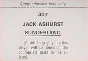 1976-77 FKS Soccer Stars #307 Jack Ashurst Back