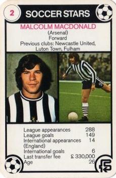 1976-77 FKS Soccer Stars Trump Cards #2 Malcolm MacDonald Front