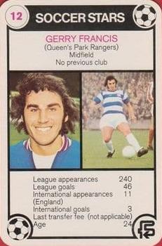 1976-77 FKS Soccer Stars Trump Cards #12 Gerry Francis Front