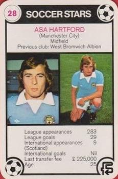 1976-77 FKS Soccer Stars Trump Cards #28 Asa Hartford Front