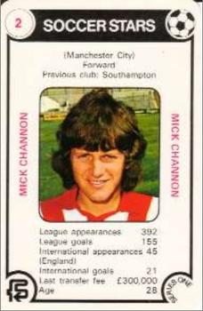 1977-78 FKS Trump Soccer Stars Series One #2 Mick Channon Front