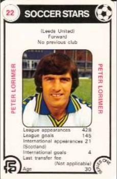 1977-78 FKS Trump Soccer Stars Series One #22 Peter Lorimer Front