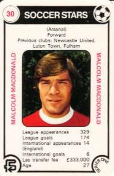 1977-78 FKS Trump Soccer Stars Series One #30 Malcolm MacDonald Front