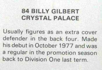 1979-80 FKS Publishers Soccer Stars 80 #84 Billy Gilbert Back