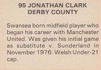 1979-80 FKS Publishers Soccer Stars 80 #95 Jonathan Clark Back