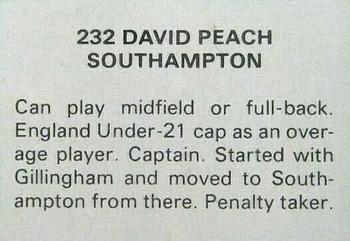 1979-80 FKS Publishers Soccer Stars 80 #232 David Peach Back