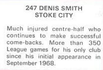 1979-80 FKS Publishers Soccer Stars 80 #247 Denis Smith Back