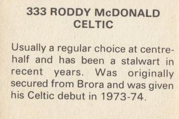 1979-80 FKS Publishers Soccer Stars 80 #333 Rod McDonald Back