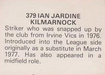 1979-80 FKS Publishers Soccer Stars 80 #379 Ian Jardine Back